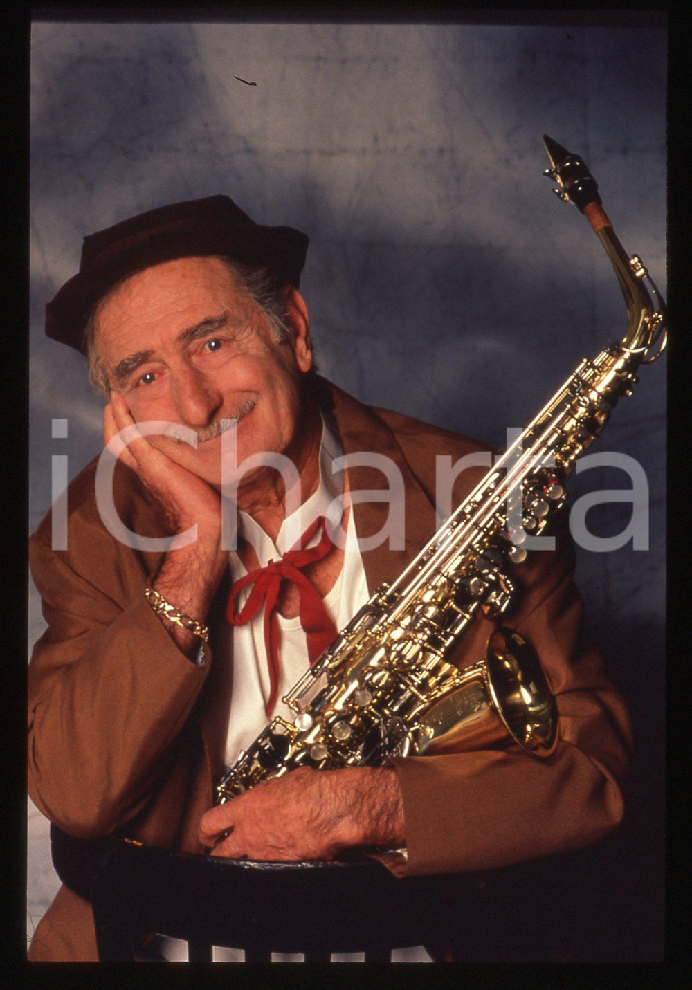 35mm vintage slide* 1990 ca FRANCIA CIRCO Achille ZAVATTA Ritratto artista (4)