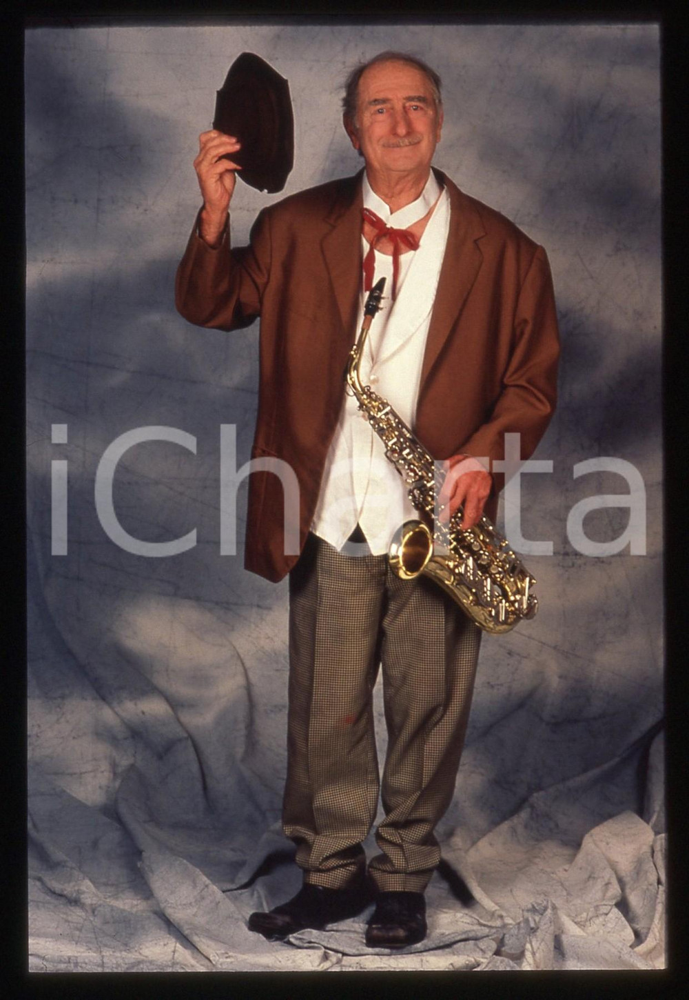 Fotografia d epoca originale 35mm vintage slide 1990 ca FRANCE CIRCUS Achille ZAVATTA Ritratto del clown 1 1