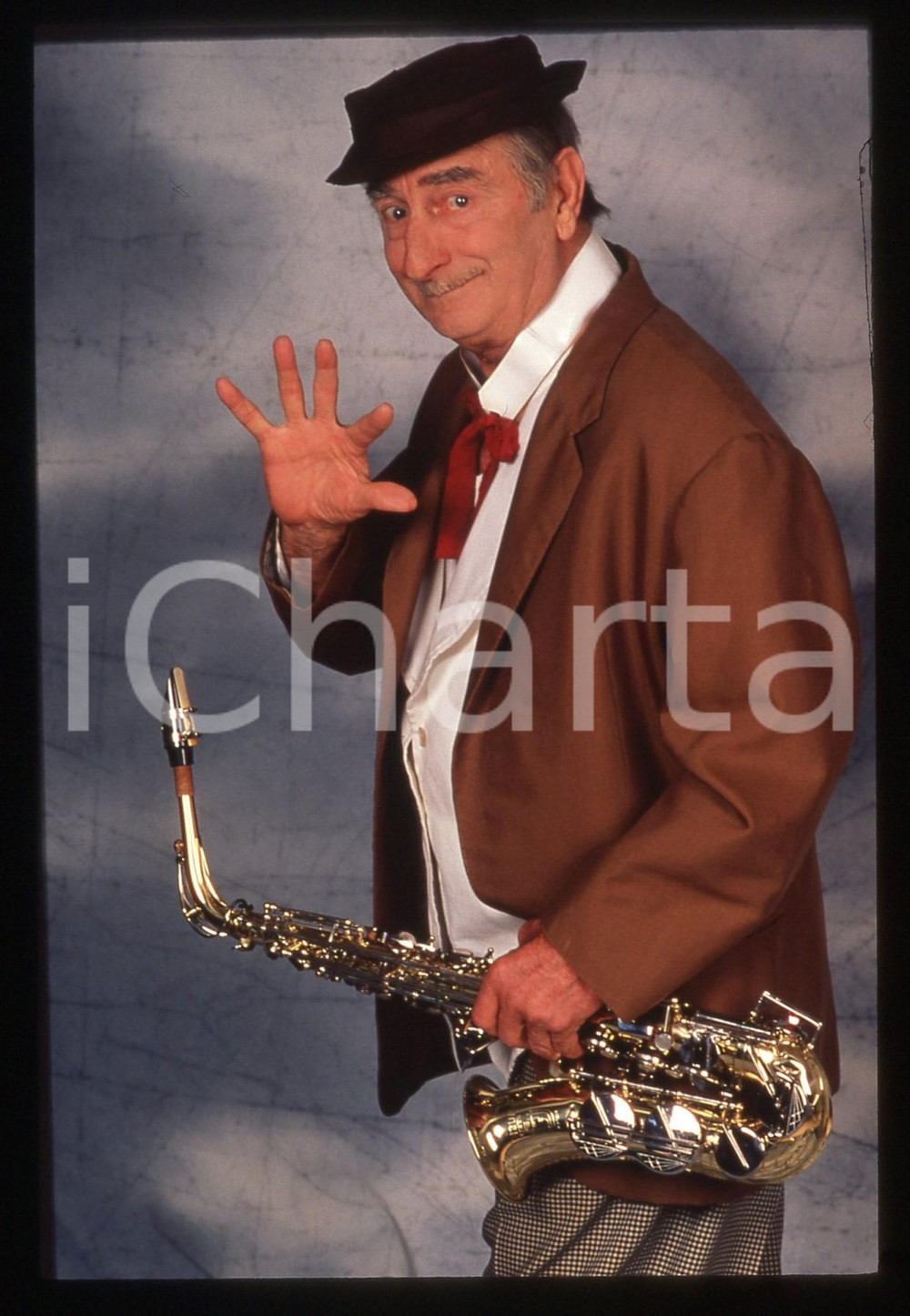 Fotografia d epoca originale 35mm vintage slide 1990 ca FRANCIA CIRCO Achille ZAVATTA Ritratto artista 3 1