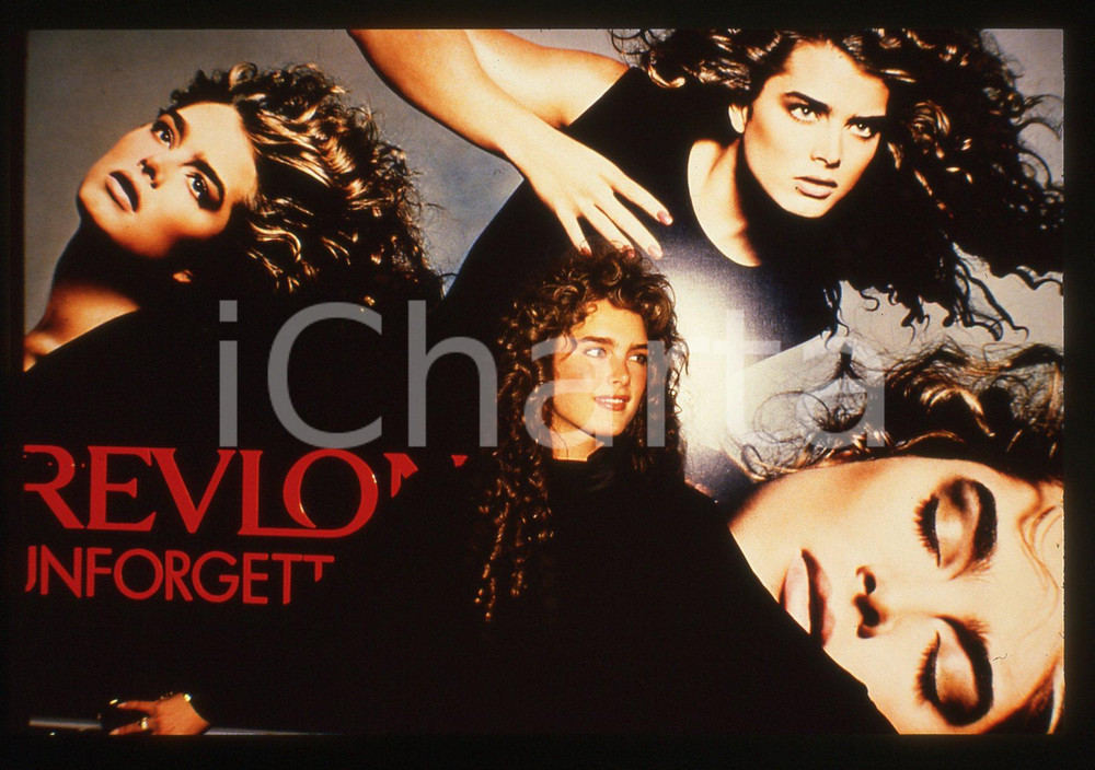 35mm vintage slide* 1990 CINEMA Brooke SHIELDS presenta REVLON UNFORGETTABLE (1)