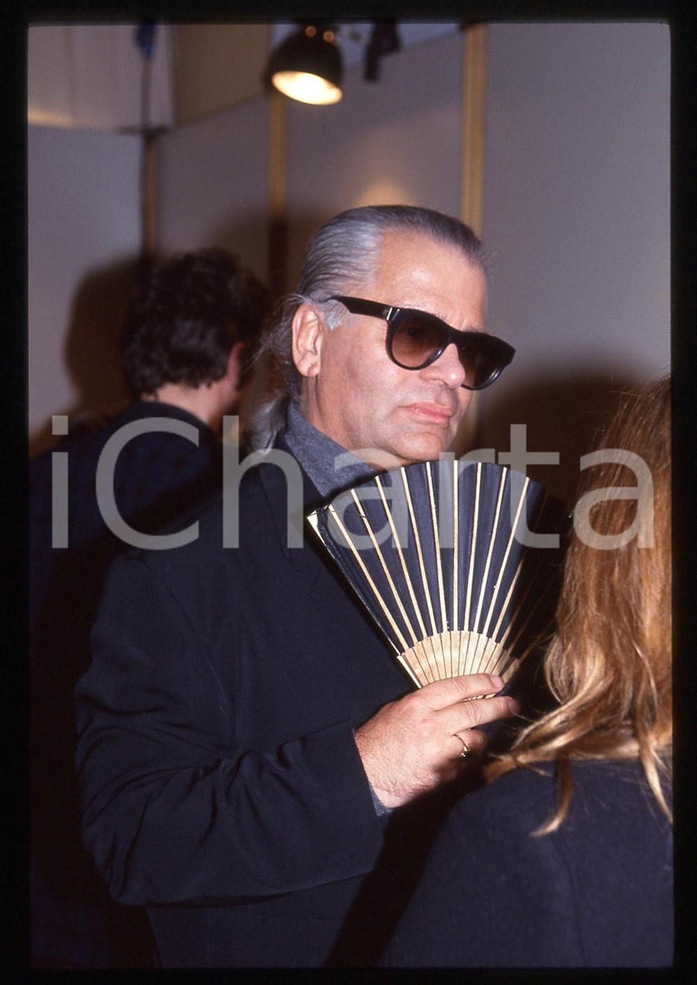 35mm vintage slide* 1993 MILANO Karl LAGERFELD per collezione FENDI - Ritratto 9