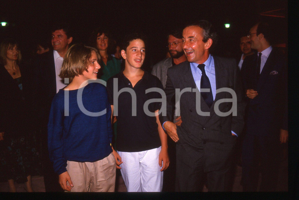 Fotografia d epoca originale 35mm vintage slide 1987 VENEZIA Louis MALLE Raphael FEJTO– Gaspard MANESSE 1 1