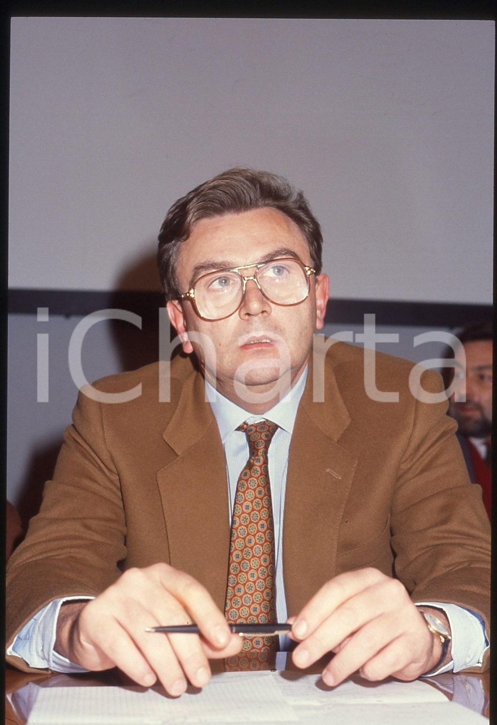 35mm vintage slide* 1985 ca MILANO Pino COVA - Ritratto del politico PSI (6)