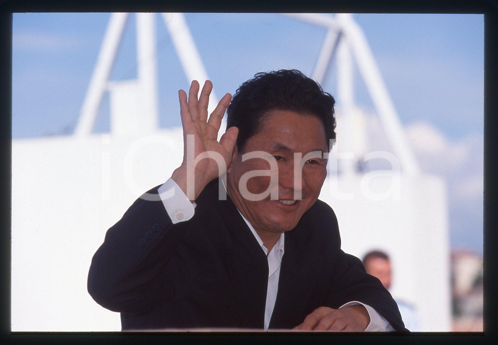 35mm vintage slide* 1999 FESTIVAL DI CANNES Takeshi KITANO Ritratto regista (6)