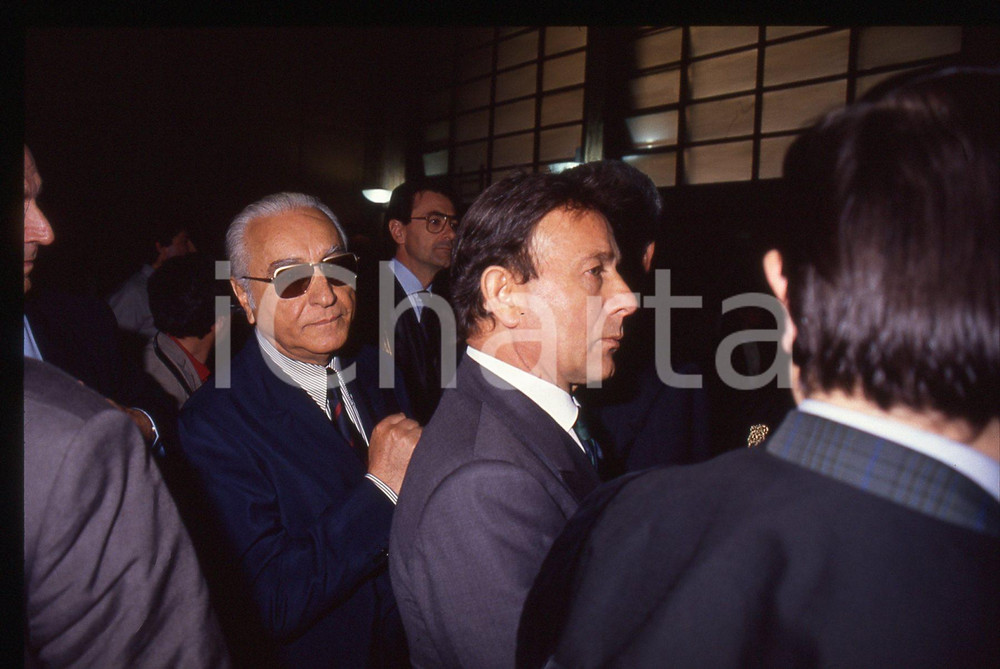 Fotografia d epoca originale 35mm vintage slide 1992 TRIBUNALE DI MILANO Umberto ORTOLANI Flavio CARBONI 1 1