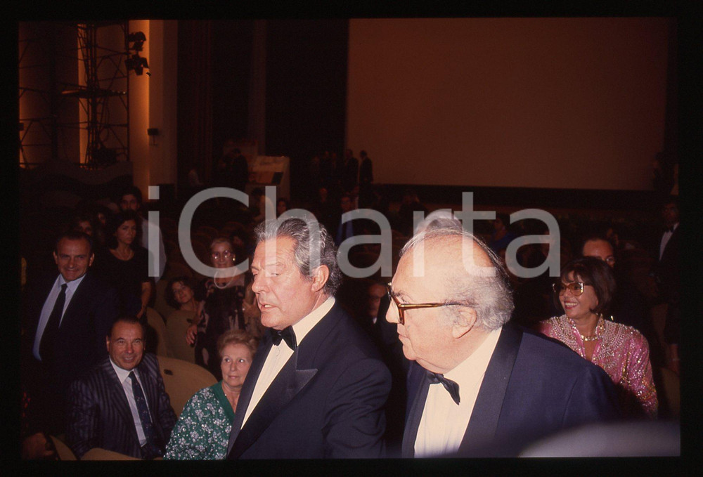 Fotografia d epoca originale 35mm vintage slide 1990 VENEZIA Federico FELLINI Marcello MASTROIANNI 5 1