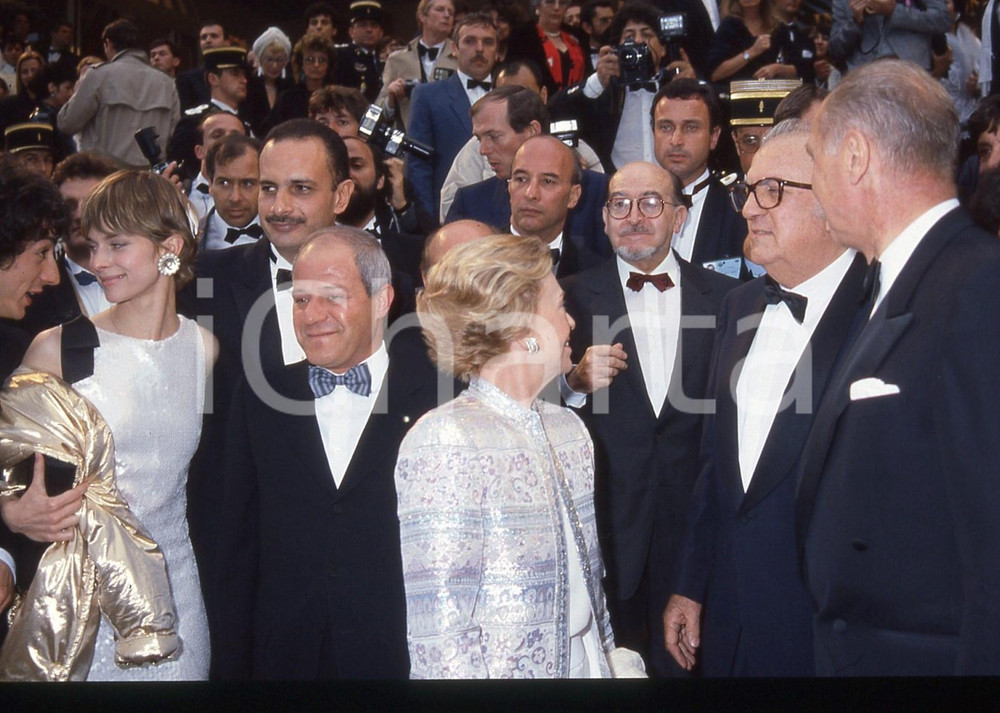 35mm vintage slide* 1987 CANNES Federico FELLINI Sergio RUBINI Ibrahim MOUSSA *5