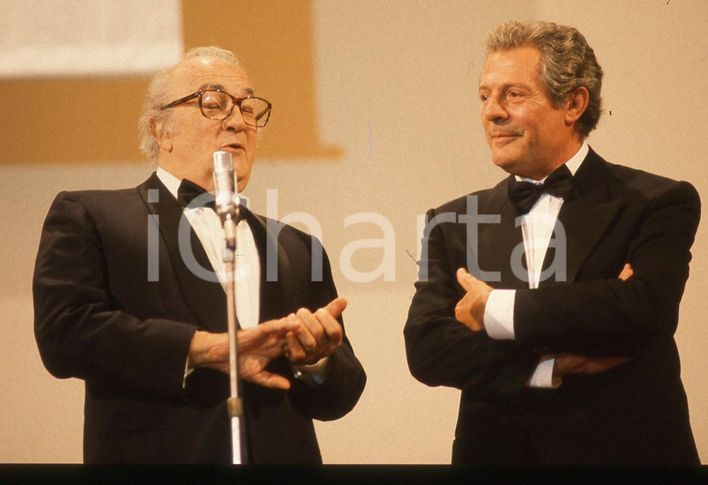 35mm vintage slide* 1990 VENEZIA Federico FELLINI Marcello MASTROIANNI (9)