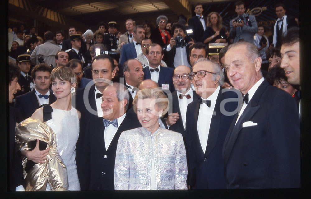 35mm vintage slide* 1987 CANNES Federico FELLINI Giulietta Masina Ibrahim MOUSSA