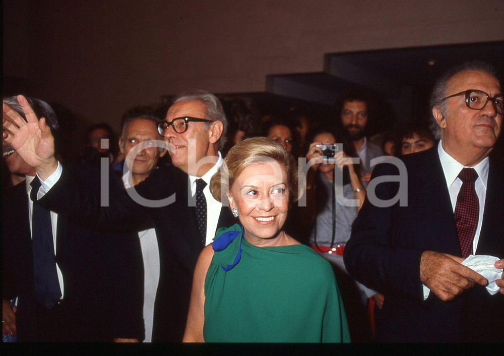 35mm vintage slide* 1983 VENEZIA Federico FELLINI Gian Luigi RONDI Ritratto (2)