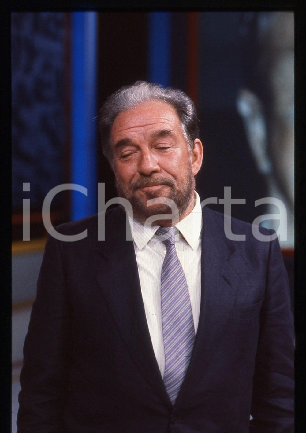 35mm vintage slide* 1985 ca CANALE 5 Ugo TOGNAZZI a SUPERFLASH - Ritratto (8)