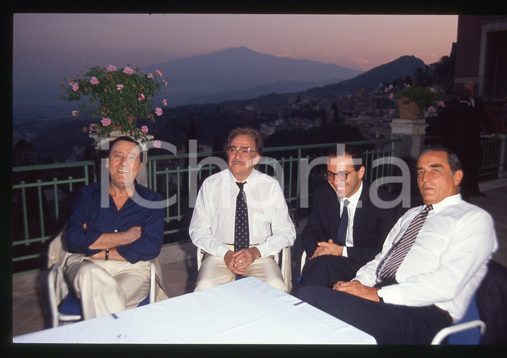 35mm vintage slide* 1990 TAORMINA Vittorio GASSMAN Alberto SORDI Ugo TOGNAZZI *1