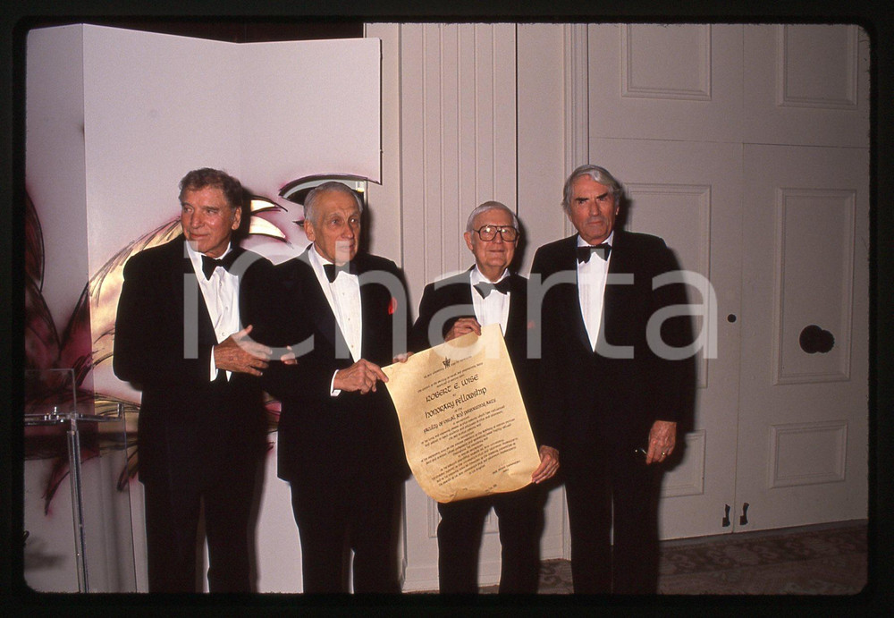 35mm vintage slide* 1989 BEVERLY HILLS Robert WISE Gregory PECK Burt LANCASTER 1