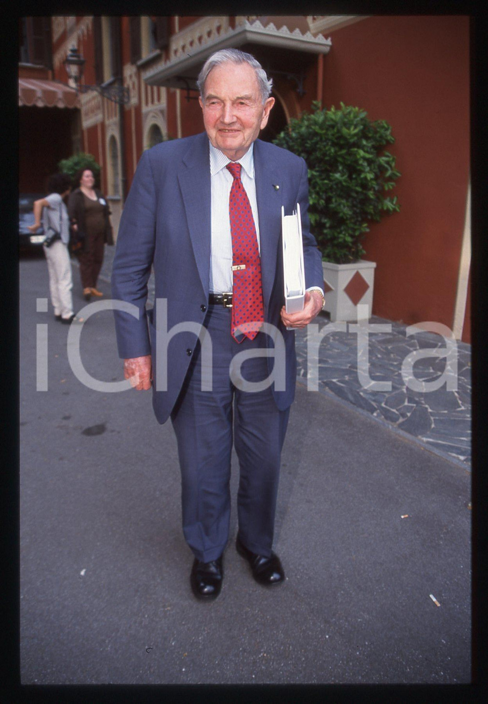 35mm vintage slide* 2000 CERNOBBIO David ROCKEFELLER a VILLA D'ESTE *Ritratto 12