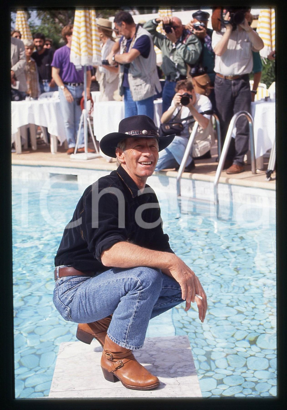 35mm vintage slide* 1994 FESTIVAL DI CANNES Paul HOGAN - Photocall (13)