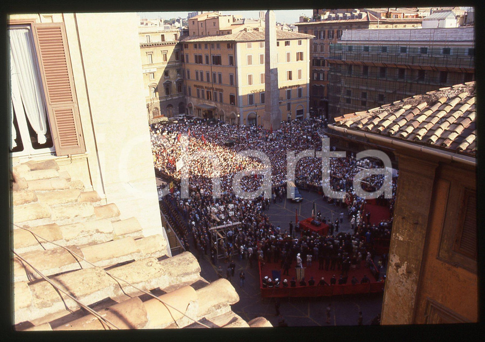 35mm vintage slide* 1990 ROMA Gian Carlo PAJETTA - Funerale del politico PCI (7)