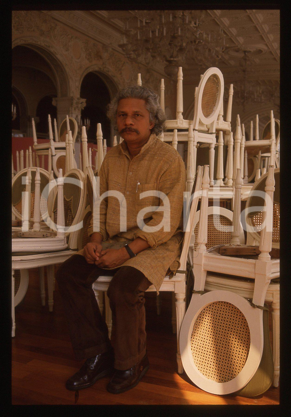 35mm vintage slide* 1990 VENEZIA Adoor GOPALAKRISHNAN - Ritratto del regista (3)