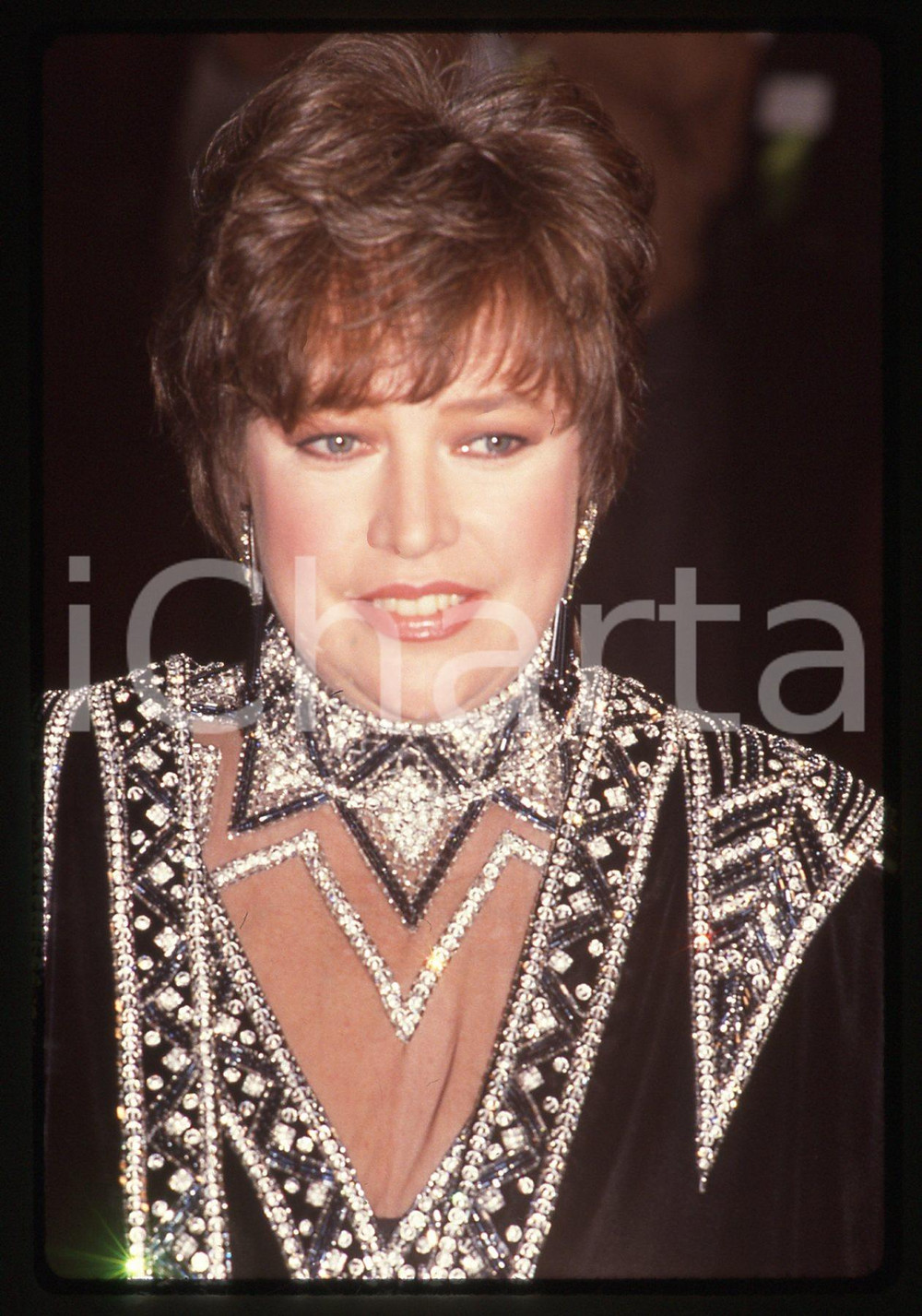 35mm vintage slide* 1991 GOLDEN GLOBE AWARDS Kathy BATES Ritratto dell'attrice 1