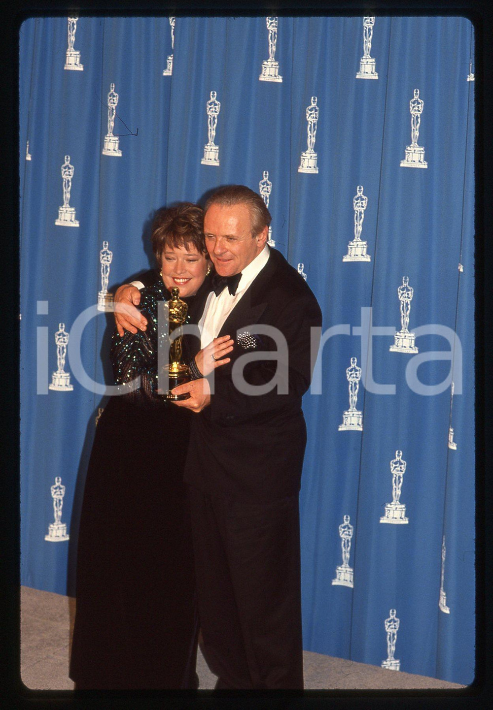 35mm vintage slide* 1992 ACADEMY AWARDS Kathy BATES Anthony HOPKINS Ritratto (1)
