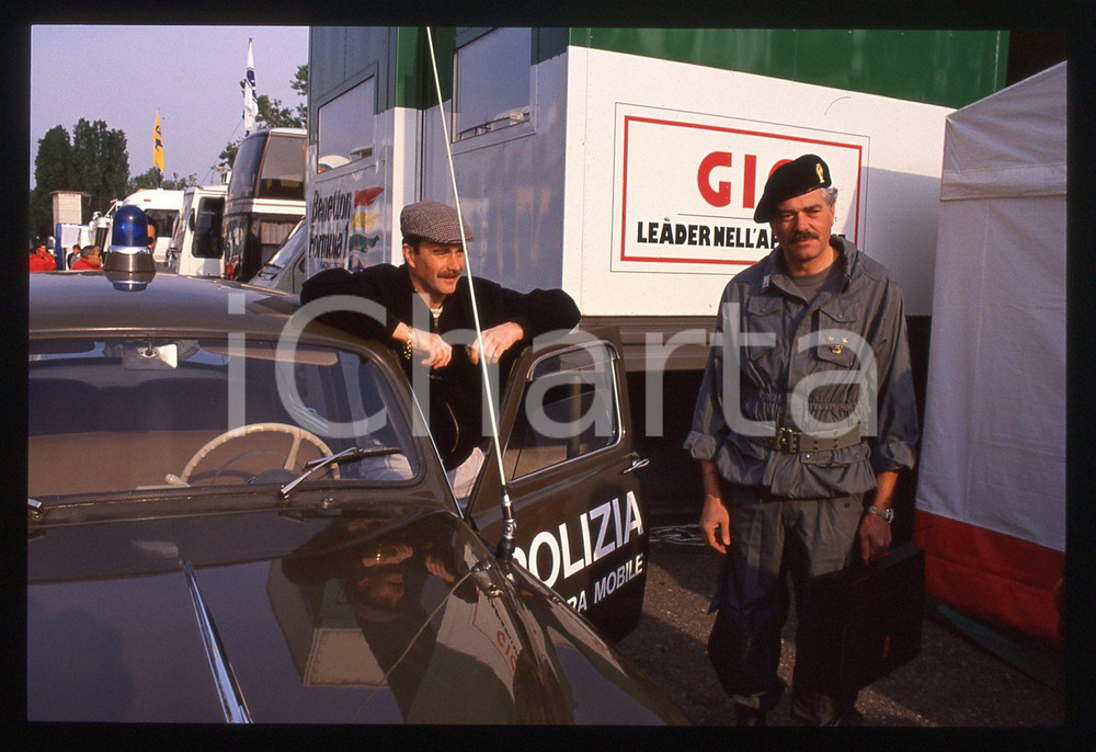 35mm vintage slide* 1990ca MONZA Nigel MANSELL Auto d'epoca POLIZIA DI STATO 10