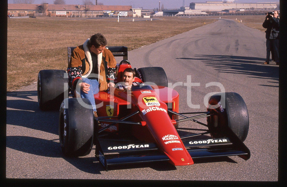 35mm vintage slide* 1989 FIORANO Nigel MANSELL Gerhard BERGER-FERRARI 640 F1 34
