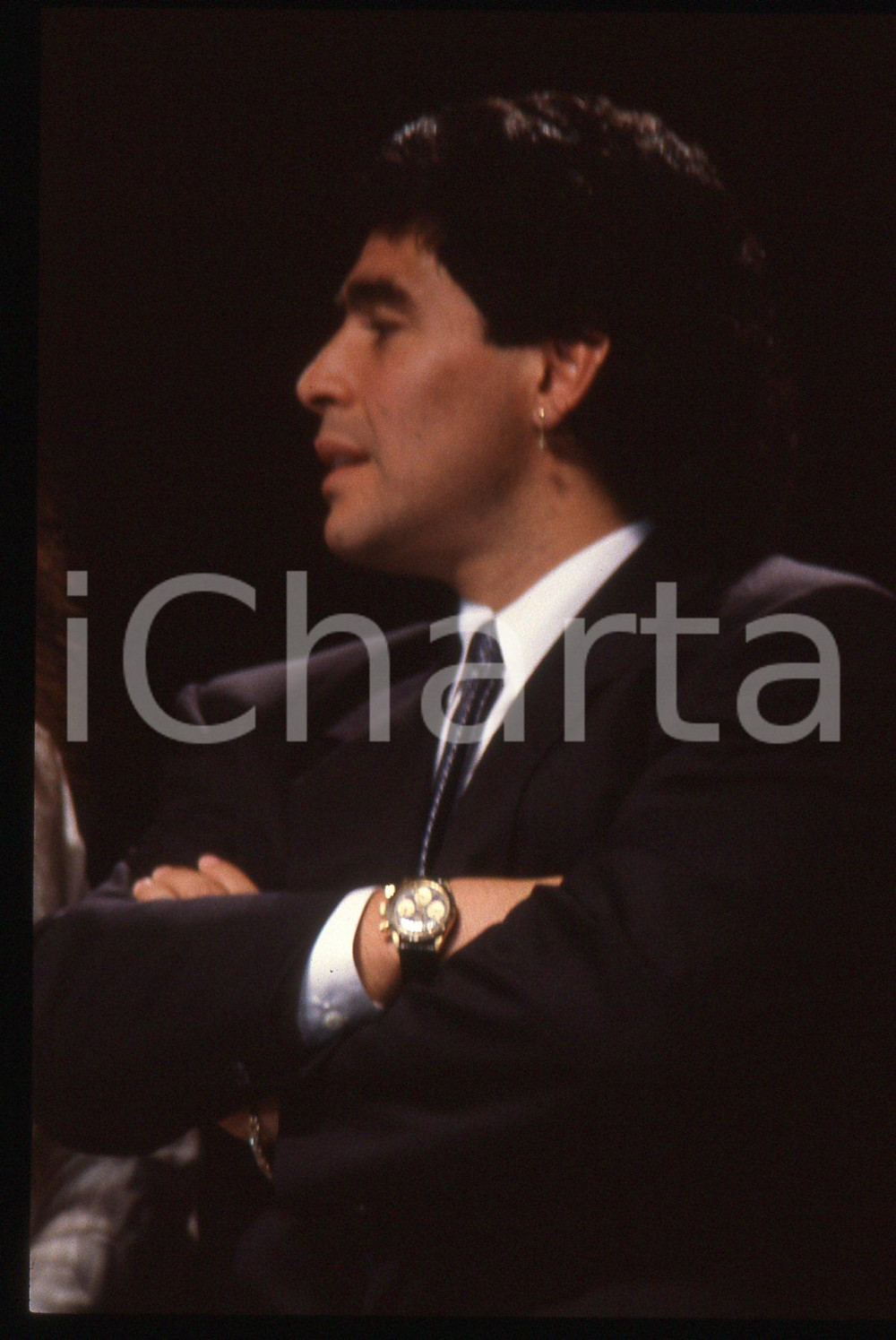 Fotografia d epoca originale 35mm vintage slide 1990 MILANO Gala  ITALIA  90 Diego MARADONA  Ritratto 3 1