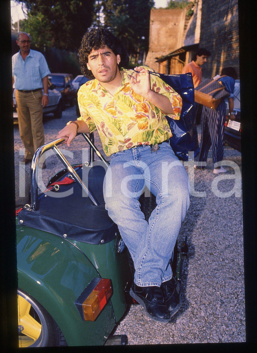 Fotografia d epoca originale 35mm vintage slide 1985 ca ITALIA CALCIO Diego Armando MARADONA  Ritratto 1