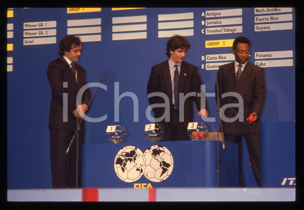 35mm vintage slide* 1989 ROMA PELÉ Paolo ROSSI Michel PLATINI Gironi ITALIA 90 2
