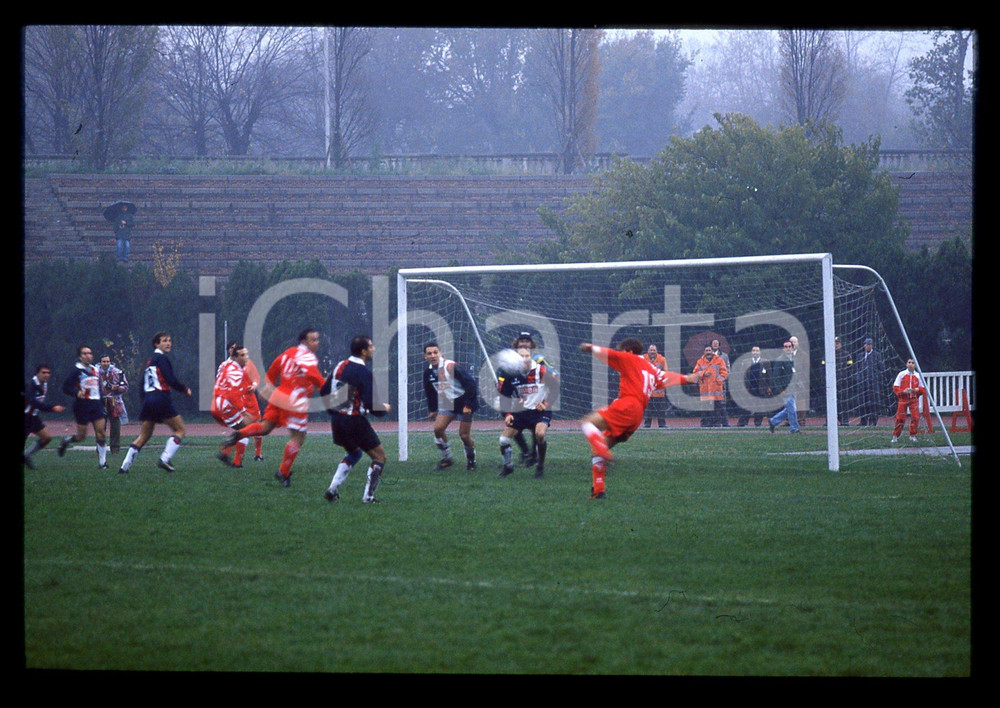 35mm vintage slide* 1990 ca MILANO CALCIO Piloti FORMULA 1 vs VIGILI DEL FUOCO 2