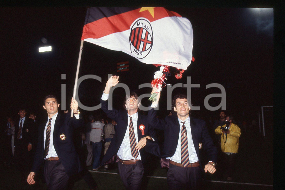 35mm vintage slide* 1988 MILANO Daniele MASSARO Filippo GALLI Roberto DONADONI