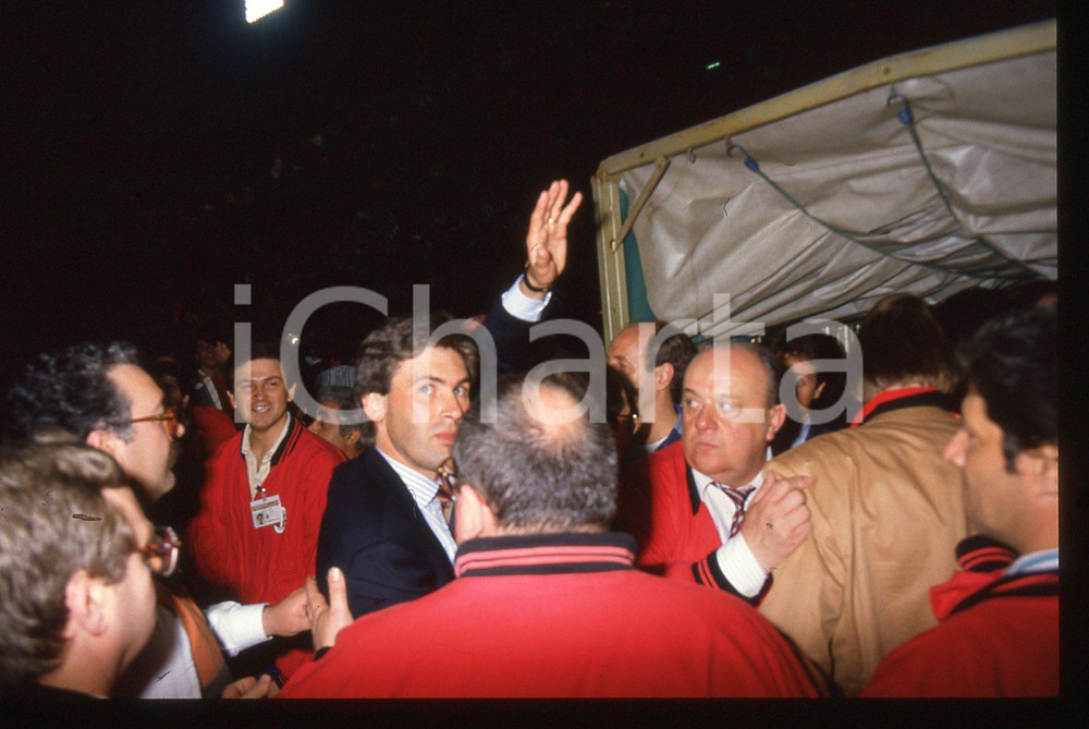 35mm vintage slide* 1988 MILANO Carlo ANCELOTTI Trionfo 11° Scudetto AC MILAN