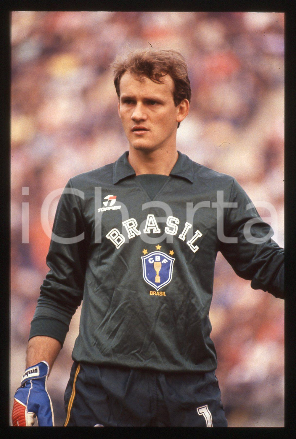 35mm vintage slide* 1989 BOLOGNA CALCIO ITALIA vs BRASILE 0-1 Cláudio TAFFAREL