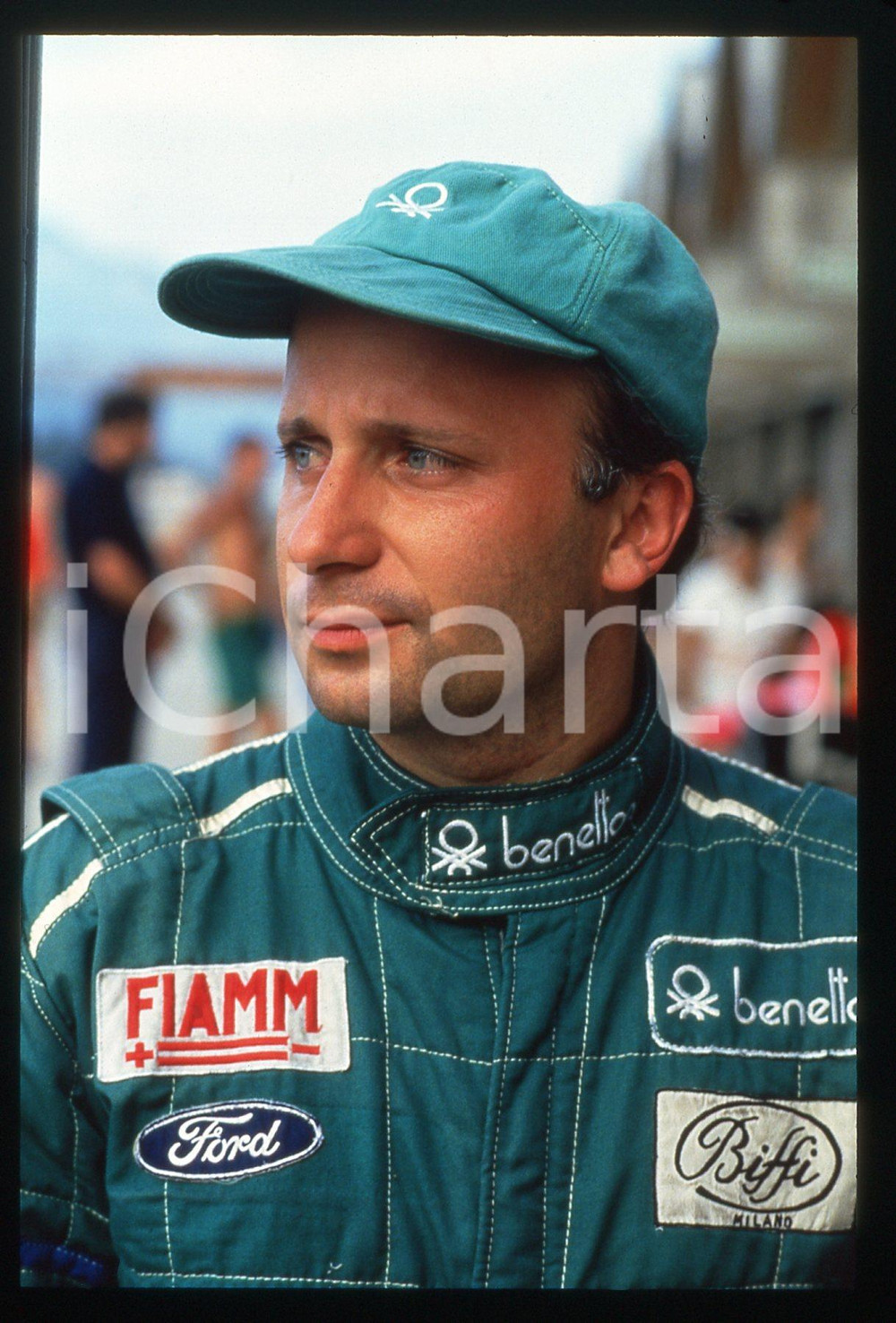 35mm vintage slide* 1986 FORMULA 1 Teo FABI scuderia BENETTON - Ritratto pilota