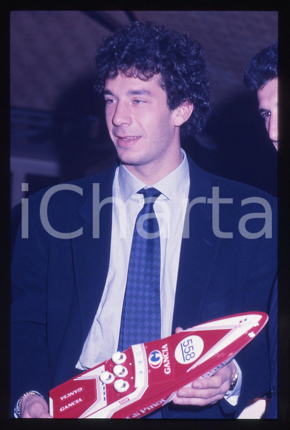 35mm vintage slide* 1990 ca ITALIA CALCIO Gianluca VIALLI - Ritratto calciatore