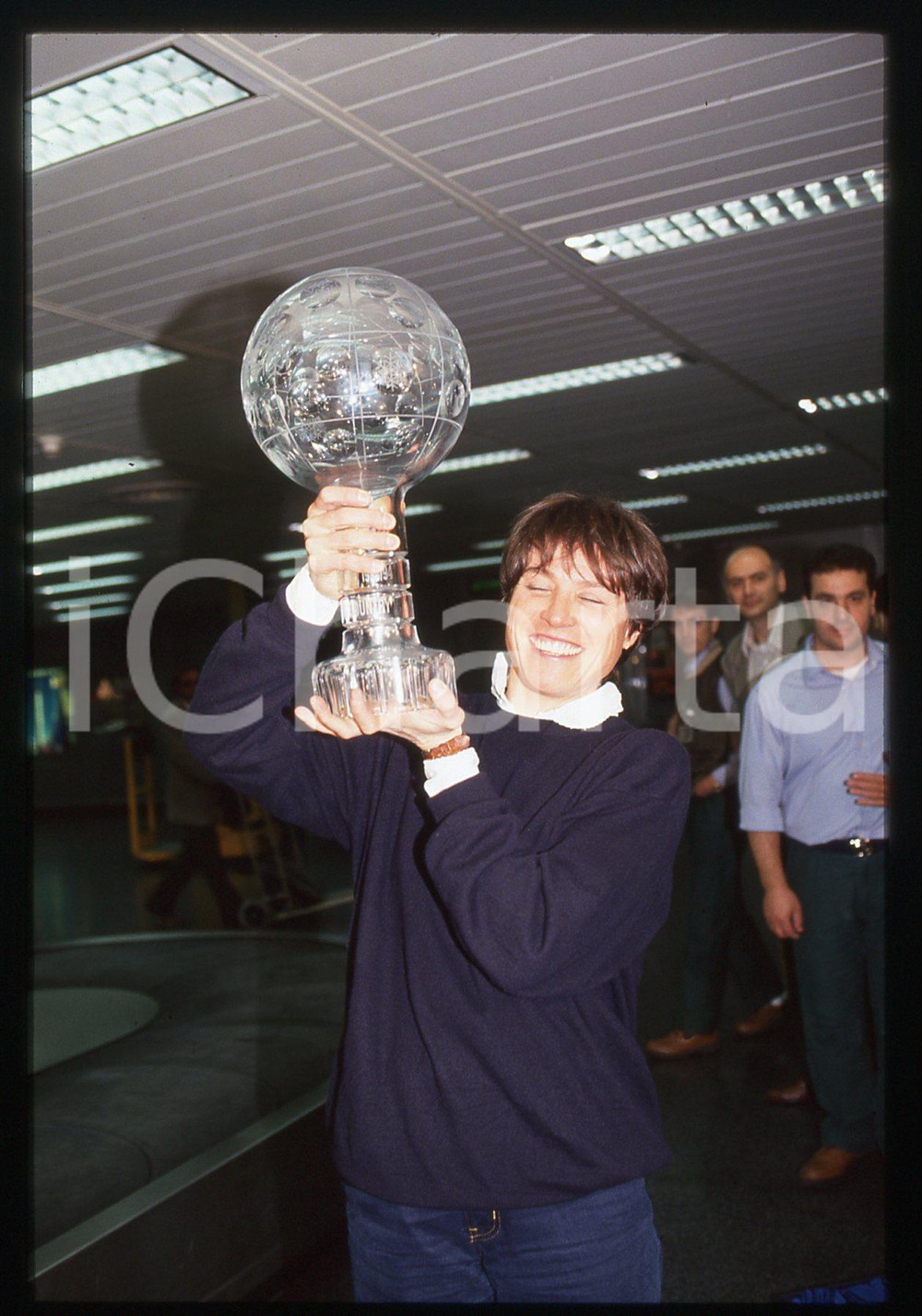 35mm vintage slide* 1996 ITALIA Manuela DI CENTA con Coppa Mondo SCI DI FONDO 12