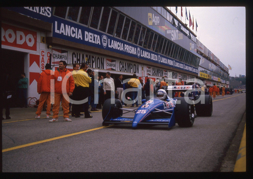 35mm vintage slide* 1988 GP SAN MARINO Renè ARNOUX su LIGIER JS31 - Corsia box