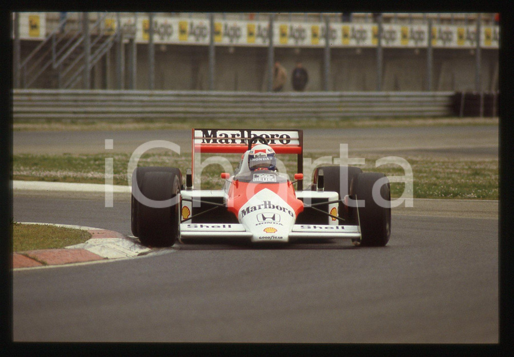 35mm vintage slide* 1988 GP SAN MARINO Alain PROST su MCLAREN MP4/4 - Prove