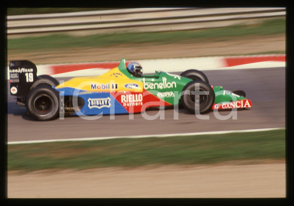 35mm vintage slide* 1988 GP SAN MARINO Alessandro NANNINI BENETTON B188 - Gara 2