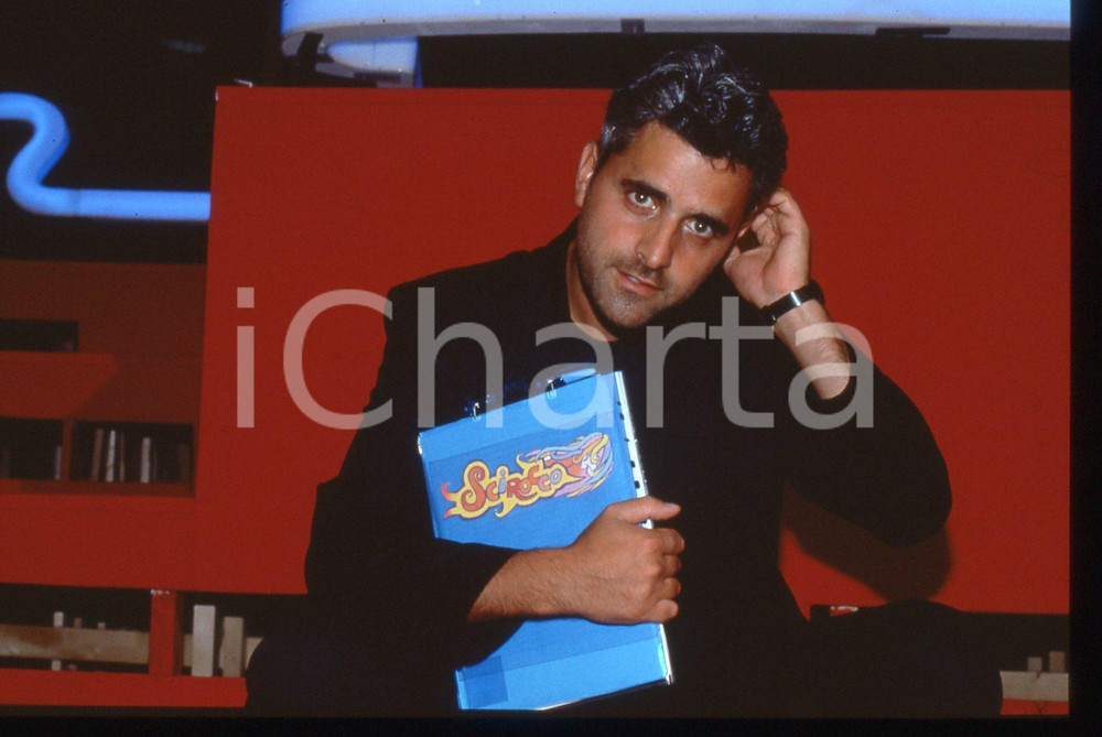 35mm vintage slide* 1998 RAI 2 SCIROCCO Enrico LUCCI Ritratto del giornalista 5