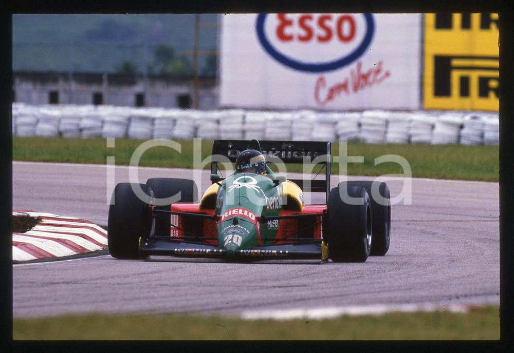 35mm vintage slide* 1988 GP SAN MARINO Thierry BOUTSEN su BENETTON B188 - Gara