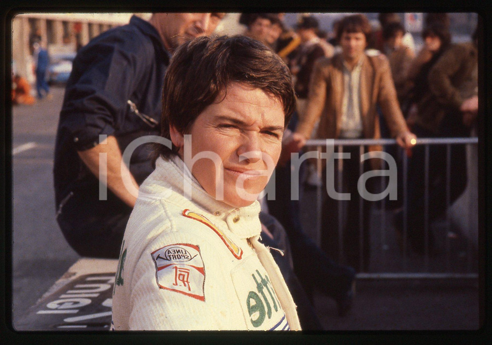 35mm vintage slide* 1974 FORMULA1 Lella LOMBARDI scuderia ALLIED POLYMER GROUP 2