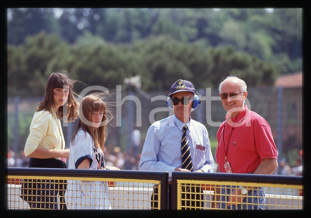 35mm vintage slide* 1992 GP SAN MARINO Arrigo, Federica e Simona SACCHI Muretto