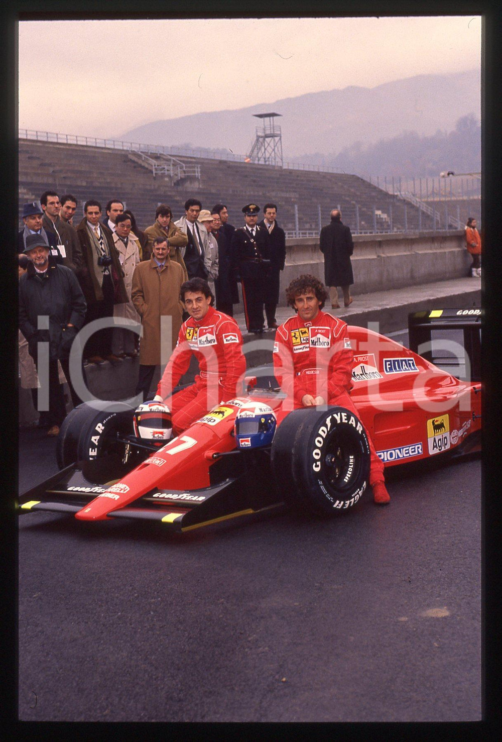 35mm vintage slide*1991 Circuito MUGELLO Jean ALESI Alain PROST FERRARI 642 F1 4