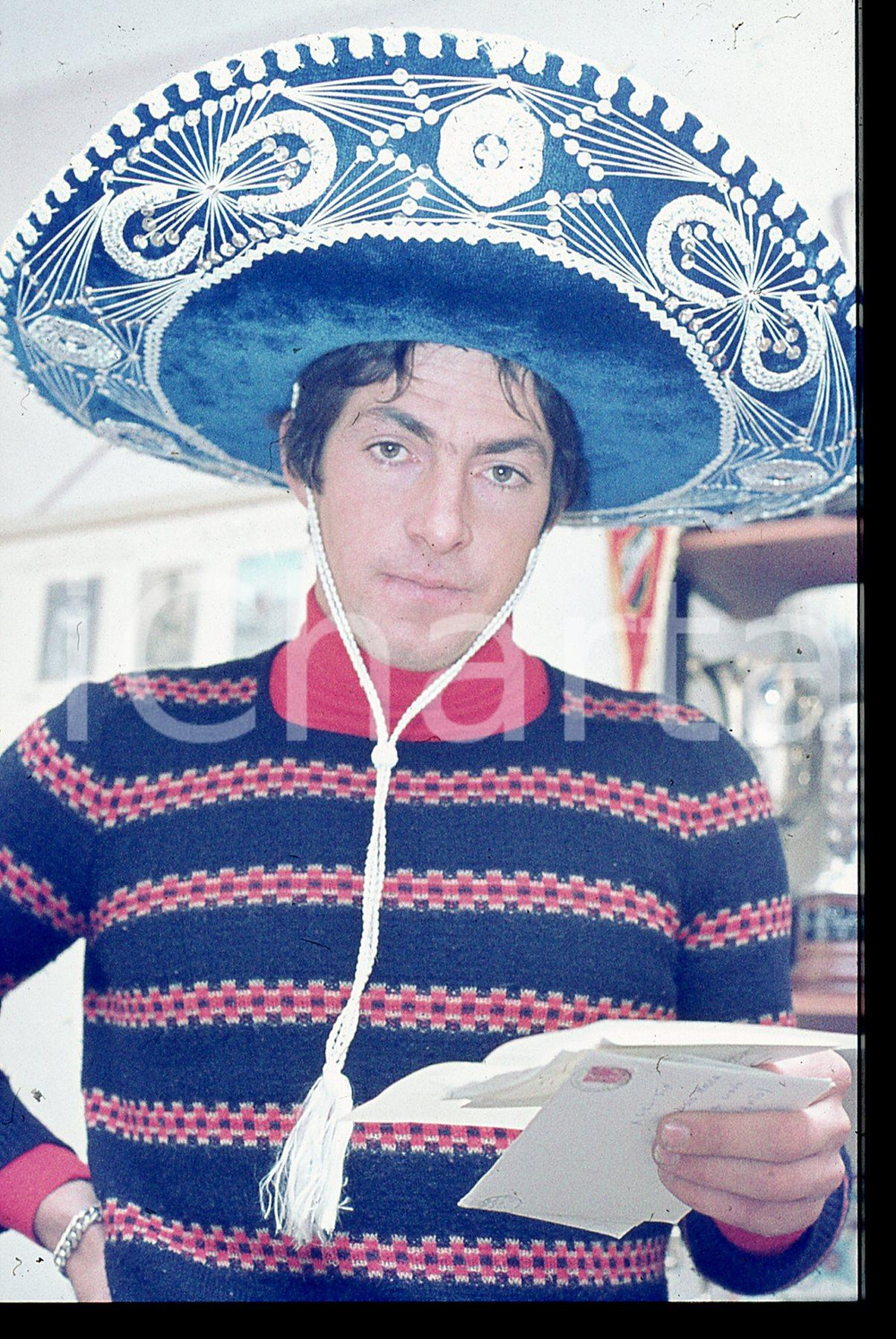 35mm vintage slide* 1970ca GIOVO Francesco MOSER Ritratto con sombrero *CICLISMO