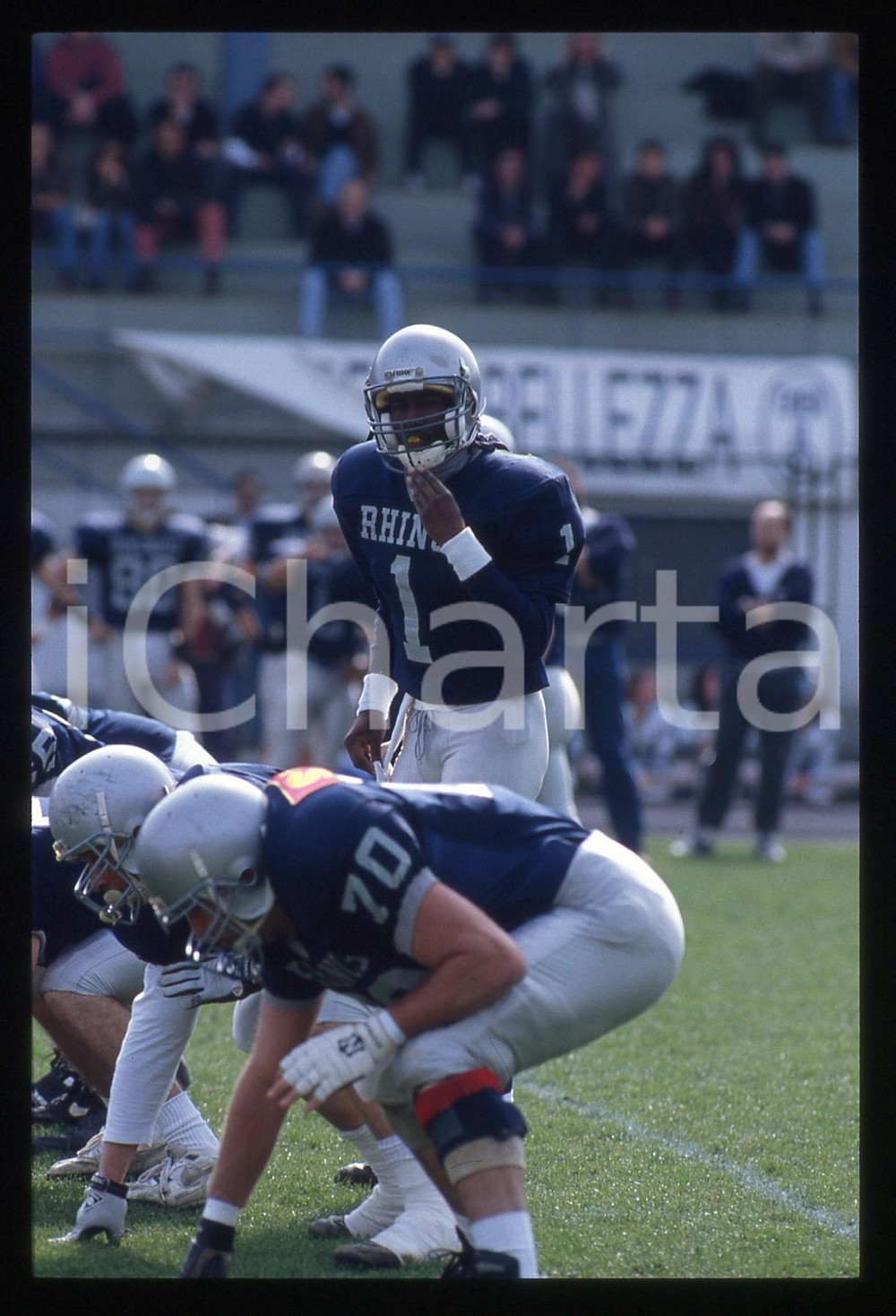 35mm vintage slide* 1994 MILANO FOOTBALL Giocatore Sive RHINOS Milano Ritratto 2