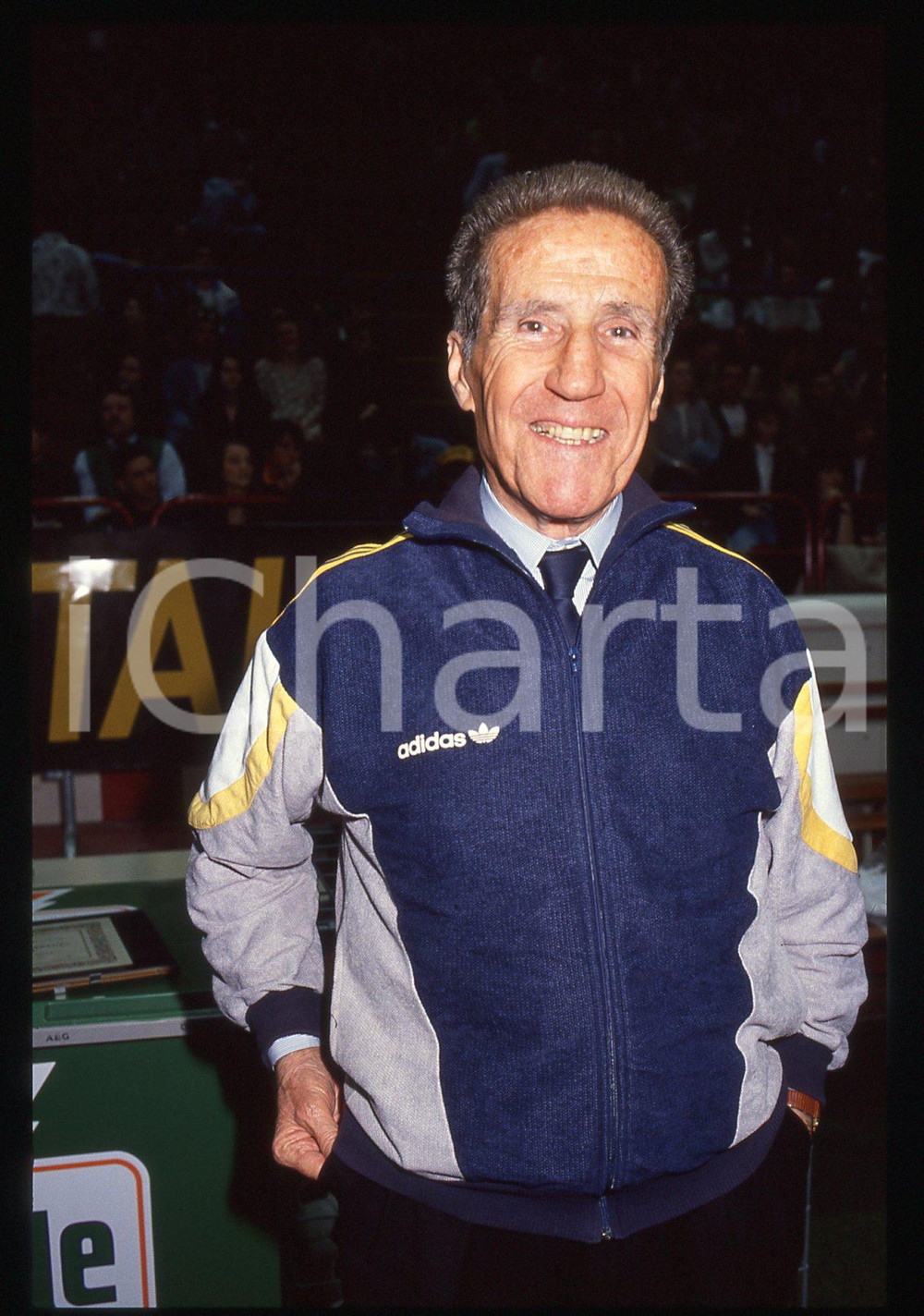 35mm vintage slide* 1990 ca ITALIA CALCIO Helenio HERRERA Ritratto allenatore 5