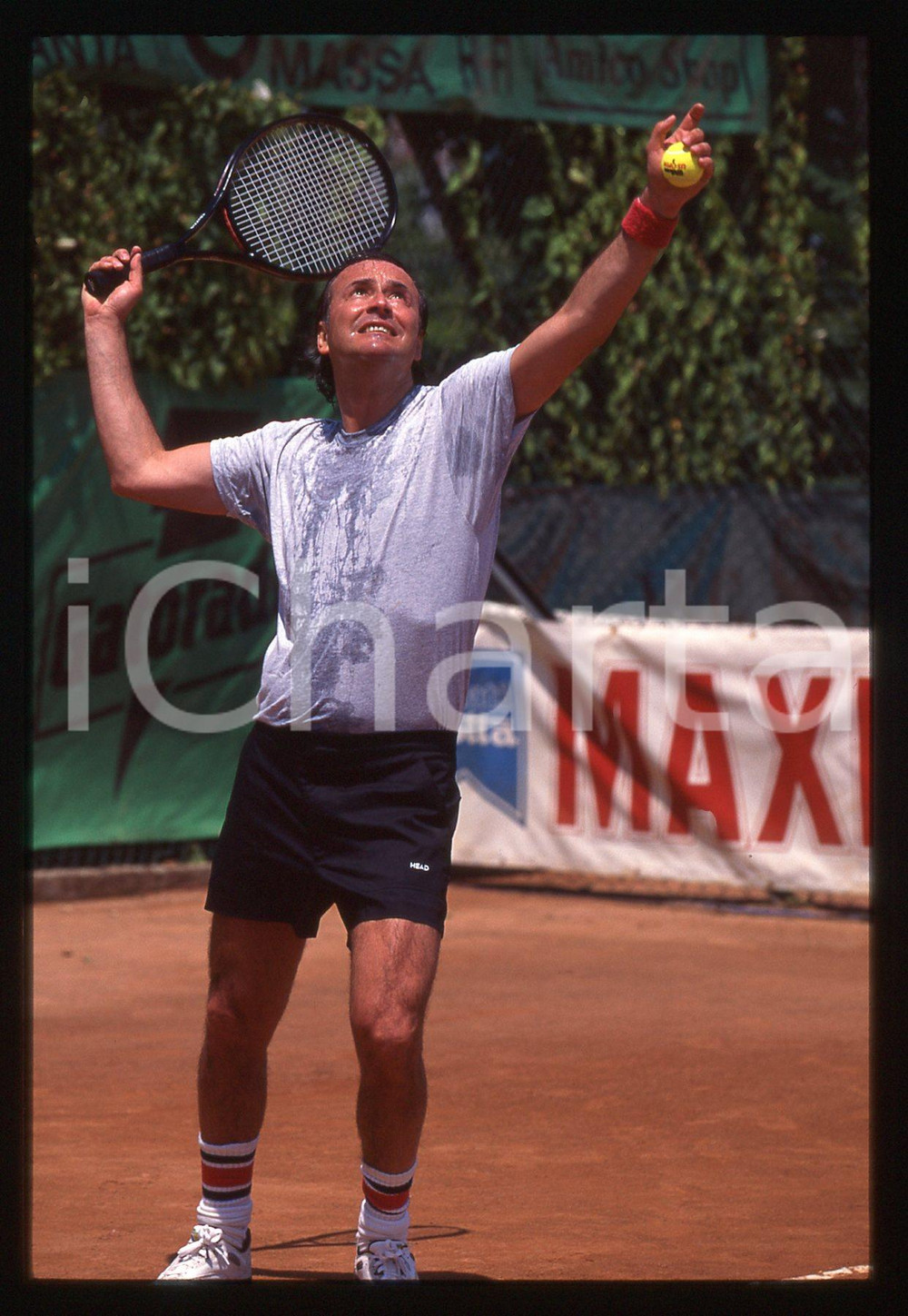35mm vintage slide* 1995 ca FORTE DEI MARMI - Corrado TEDESCHI gioca a tennis