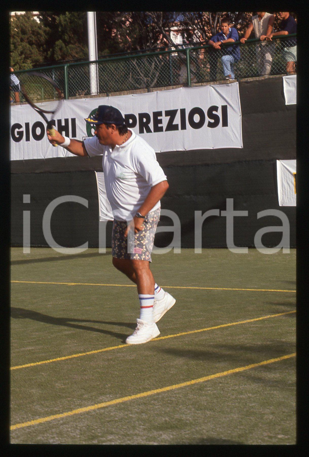 35mm vintage slide* 1995 ca SARDEGNA Umberto SMAILA gioca a tennis (2)