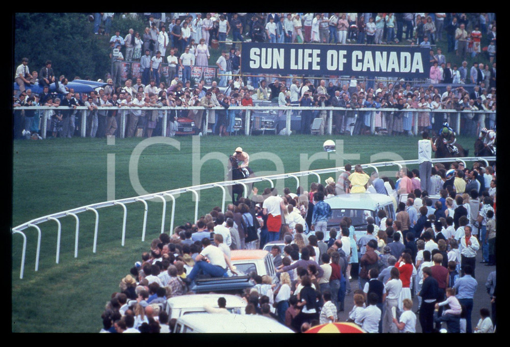 35mm vintage slide* 1985 EPSOM DERBY - Steve CAUTHEN riding SLIP ANCHOR