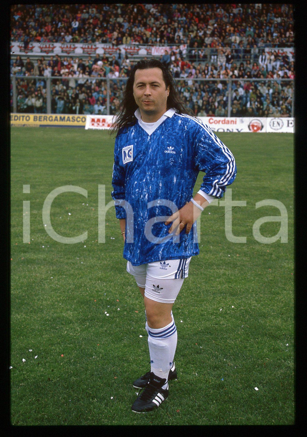 35mm vintage slide* 1995 ca BERGAMO CALCIO - Paolo BELLI Nazionale CANTANTI